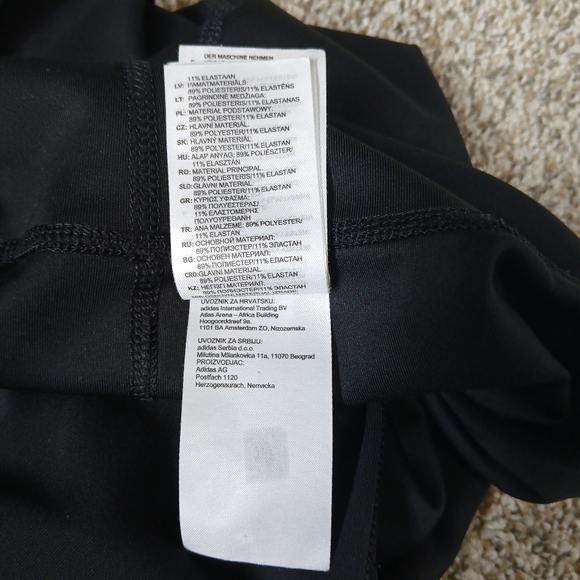 Adidas‎ Women's Black Leggings with White Stripes - Picture 16 of 16